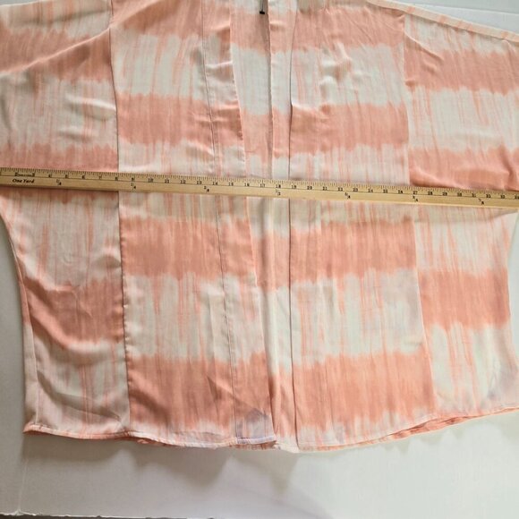 Lane Bryant Tie Dye Pink & White Open Front Kimono Top Plus Size 18/20 - Picture 9 of 12
